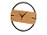 Деревянные часы с металлическим ободом «Time Wheel»